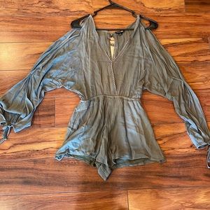 Olive green long sleeve romper